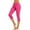 Hot Pink, variant on UVEASISHA V Cross Waist Workout Leggings for Women Cut Out High Waisted Cropped Capri Pants Lightweight Stretch Yoga Tights Army Green XXXL