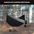 thumbnail image 2 of Hamaca Portátil The Finix Negra 275 x 109 cm Resistente con Correas y Bolsa para Camping, 2 of 6