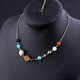 thumbnail image 2 of UBIUO Handmade Galaxy Solar System Universe Eight Planets Guardian Star Natural Stone Beads Pendant Necklace Womens Jewelry sidewards gold -, 2 of 4
