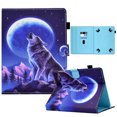 thumbnail image 1 of Universal 8 inch Tablet Case, Slim Folio Protective Case Cover with Kickstand for iPad mini/Samsung Tab A 8.0/Onn 8.0/Lenovo Tab M8 all 7.5-8.5 inch Tablet, Wolf, 1 of 7
