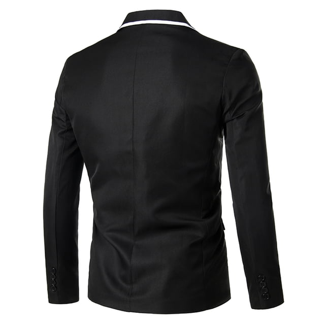 Men Solid Casual Long-sleeved Slim Single-row One-button Small Suit Coat