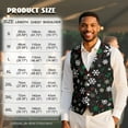 thumbnail image 7 of Yuyamidu Colorful Snowflake Men's Formal Suit Vest Fit for Business or Casual Dress Size 4XL Slim Fit Waistcoat with Pockets Music Note Daily Wear Clothing, 7 of 7