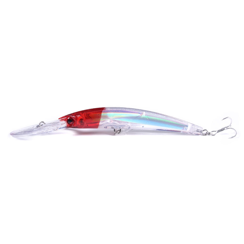 HENGJIA Fishing Lures Large Hard Bait Minnow VIB Lure with Treble Hook Life-Like Swimbait Fishing Bait Popper Crankbait Sinking Lure for Trout Bass Walleye Redfish, 12PCS