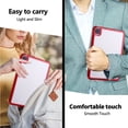 thumbnail image 4 of Allytechgroup Clear Case for iPad Pro 11 Inch (2022/2021/2020/2018), iPad Air 5/4 (10.9-Inch), Slim Lightweight Hard PC Case Anti Yellowing Full Body Protection Shockproof and Anti-Scratch, Red, 4 of 7