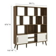 thumbnail image 4 of Transmit Bookcase with Sliding Doors in Walnut Linen, 4 of 10