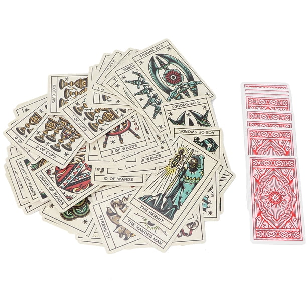 Juego de mesa Cartas del Tarot, Cartas del Tarot Portátiles Preguntas Baraja del Tarot Carta de Adivinación Ingeniería de Precisión