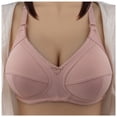 thumbnail image 2 of VISALY Push Up Bra Cotton Bras For Women Womens Fashion Bra Breathable Sweat Absorbing Anti Light Adjustment Underwear Wireless Bras For Women Comfortable Bras For Women Bras For Women Pink 85C, 2 of 4