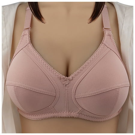 Ramiter Sexy Lingerie for Women Underwear Breathable Sports Wearing Women Vest Pad Top Sexy Bra Chest 80C Pink