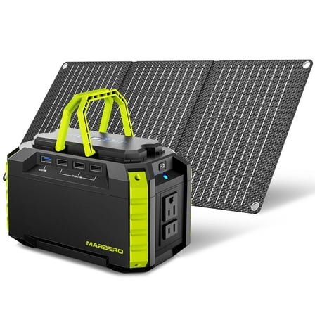 MARBERO 100W Portable Solar Generator with 30W Solar Panel