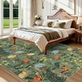 thumbnail image 3 of FairOnly 6'x9'Garden Area Rug Modern Floral Machine Washable Non Slip Floor Cover for Contemporay Living Room Bedroom,Green, 3 of 7