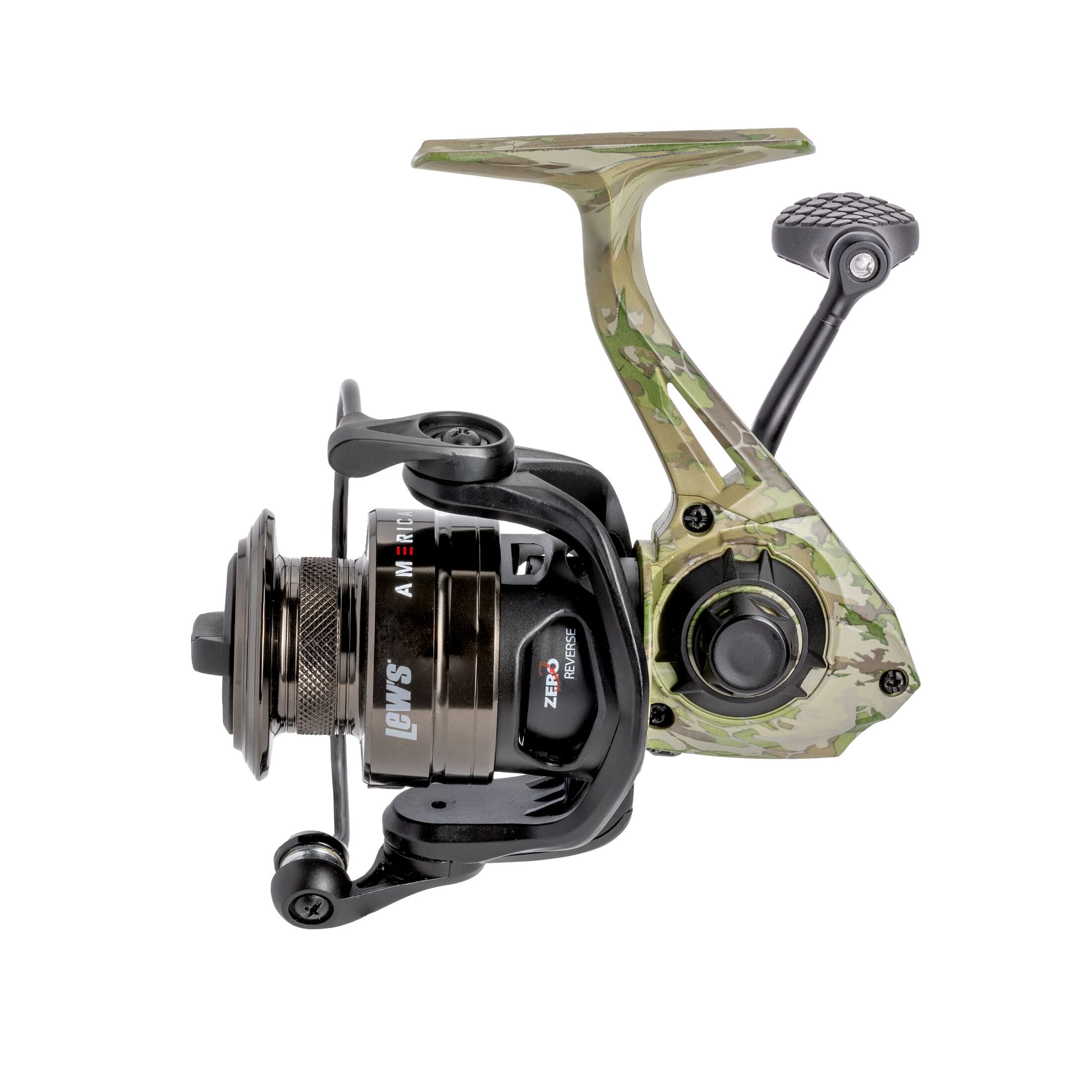Lew's American Hero Camo Spinning Fishing Reel, Size 300 Reel