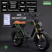 Electric Bikes,Electric Mountain Bike,Akez SUPER73 S1 Ebike with 750W Peak Motor,7-speed,48V 13AH Battery,Dual Hydraulic Brakes,Full Shock Absorption,Electric Dirt Bike for Adult Outdoor,Green