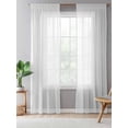 thumbnail image 5 of Sheer Curtains 108 Inches Long, White Semi Sheer Curtains Light Filtering Window Treatment, Modern Minimalist Pure Soild Color Privacy Voile Drapes for Living Room Bedroom 52x108 Inch, 5 of 7