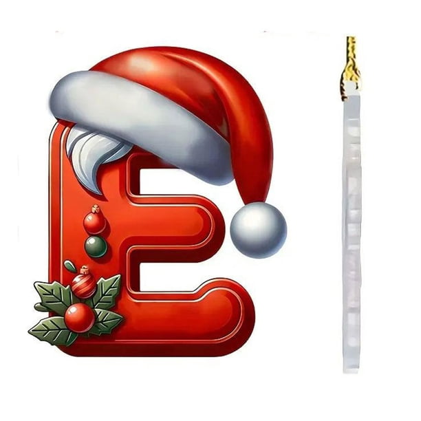 EZLIFE Nuevos adornos de letras para árbol de Navidad, adornos decorativos para colgar en la pared, alfabeto navideño, vacaciones✨q O5Y6