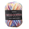 thumbnail image 1 of Monstrate 50g/bola colorida de 3 capas de hilo hecho a mano DIY bufanda almohada manta tejer ganchillo hilo de algodón de leche Tela de costura y artesanía 15# Monstrate JJ14706-15, 1 of 4