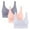 Gray, variant on Fancifize 3 Pack Wireless Bras for Women No Underwire Seamless Bras Full Coverage Supportive Comfortable Bralettes for Everyday Wear