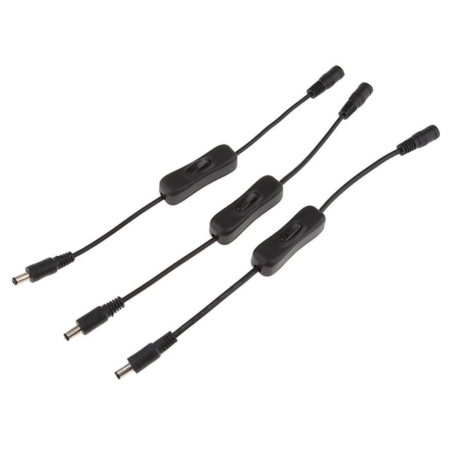 3 Unids Cable de Extensión Sunnimix Interruptor de Encendido Apagado para Tira de Luz