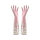 thumbnail image 2 of Utensilios de cocina, guantes impermeables de látex de goma para lavavajillas, 2 pares, puños medianos y largos, forro aterciopelado, guantes de limpieza para el hogar y palma con relieve para lavande, 2 of 6