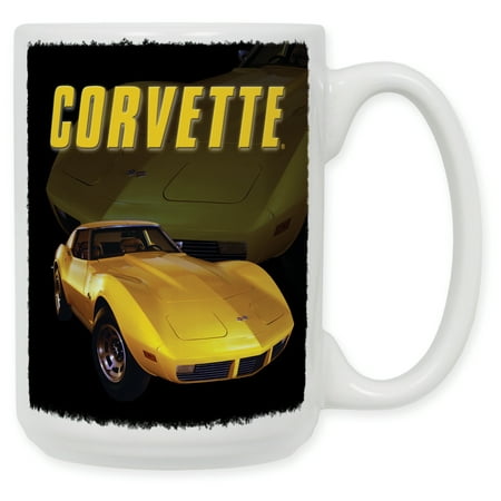 Rays Mug - 15 Ounce Ceramic Coffee Mug - Yellow Sting Ray