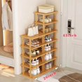 thumbnail image 2 of Bamboo Shoe Rack 12 Tier- Vertical Shoe Rack for Small Spaces, Tall Narrow Shoe Rack Organizer for Closet Entryway Corner Garage and Bedroom,Skinny Shoe Shelf with Free Stackable DIY, 2 of 8