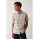 thumbnail image 2 of Burton - Camisa Cuadro de Ligera de Manga Corta para Hombre (Beige), 2 of 2