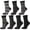 B-Colorful Dots Stripes and Hearts, variant on Loritta Secret Womens Crew Socks, 7 Pairs Cotton Black Funny Casual Soft Dress Socks for Women Ladies Size 9-11