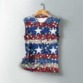 thumbnail image 5 of Aloohaidyvio American Flag Tank Top Women USA Stars Sequin Sparkle Sleeveless USA Patriotic Shirt 4th of July Summer V Neck Vest, 5 of 5