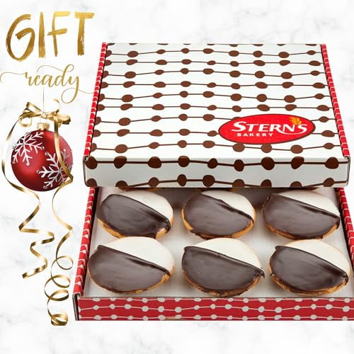 Gourmet Cookies Gift Box | Black and White Cookies [9 Count] | Fresh Baked Cookies Individually Wrapped | Chocolate Cookies for Birthday Gifts, Holidays Get Well | Kosher, Nut Free | Stern’s Bakery