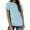 Light Blue, variant on Women's Fashion Casual T-Shirt Soft Comfortable Round Neck Short Sleeve Top Breathable Daily Wear Basic Tee Stylish Versatile Fit