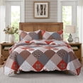 thumbnail image 3 of Honeilife Juego De Edredón Tamaño King – Colcha De Microfibra De 3 Piezas, Colcha Reversible, Juego De Cama De Retazos, Funda De Cama Ligera, Colchas Florales, Colchas Para Todas Las Estaciones, Color, 3 of 9