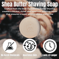 thumbnail image 6 of GENTS Men’s Sandalwood Shaving Soap - Natural Bar with Shea Butter & Glycerin for Rich Lather, 3oz, 6 of 11