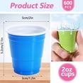 thumbnail image 2 of 600 Pack Plastic Shot Glasses, 2 oz Disposable Cups, Mini Multicolor Party Cups for Drinking, Tasting, Serving Samples, Birthday Party Supplies, Picnic (6 Colors), 2 of 7