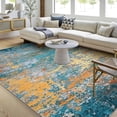 thumbnail image 7 of 8x10 Area Rugs Modern Abstract Faux Wool Rug Ultra-Soft Low Pile Accent Rug Stain Resistant Carpet Machine Washable Rugs for Bedroom with Non Slip Backing, 7 of 7