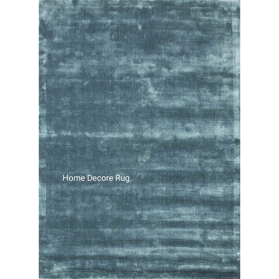 Aegean Blue Hand-Loomed Viscose Rug Prince Carpet Palace Floor Area rug (6'x9', 8'x10', 8'x11', 9'x12', 9'x13', 10'x14', 11'x15', 12'x15')