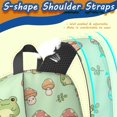 thumbnail image 5 of Mushroom and Frog Green Pattern 17" School Backpacks for Teens,Waterproof Oxford Fabric,S-Shape Padded Straps for School,Travel,Hiking,Camping, 5 of 6