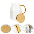 thumbnail image 5 of CIMAXIC Assorted Color Glass Water Pitcher with Lid for Storage Use Heatresistant and Transparent 1 pc,5.91"X4.53"X7.87", 5 of 5