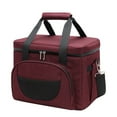 thumbnail image 1 of Eigraketly Bolsa enfriadora de bebidas de vino, paquete de hombro térmico a prueba de fugas con múltiples bolsillos para exteriores con Kits de desorden para acampar Vino rojo, 1 of 6