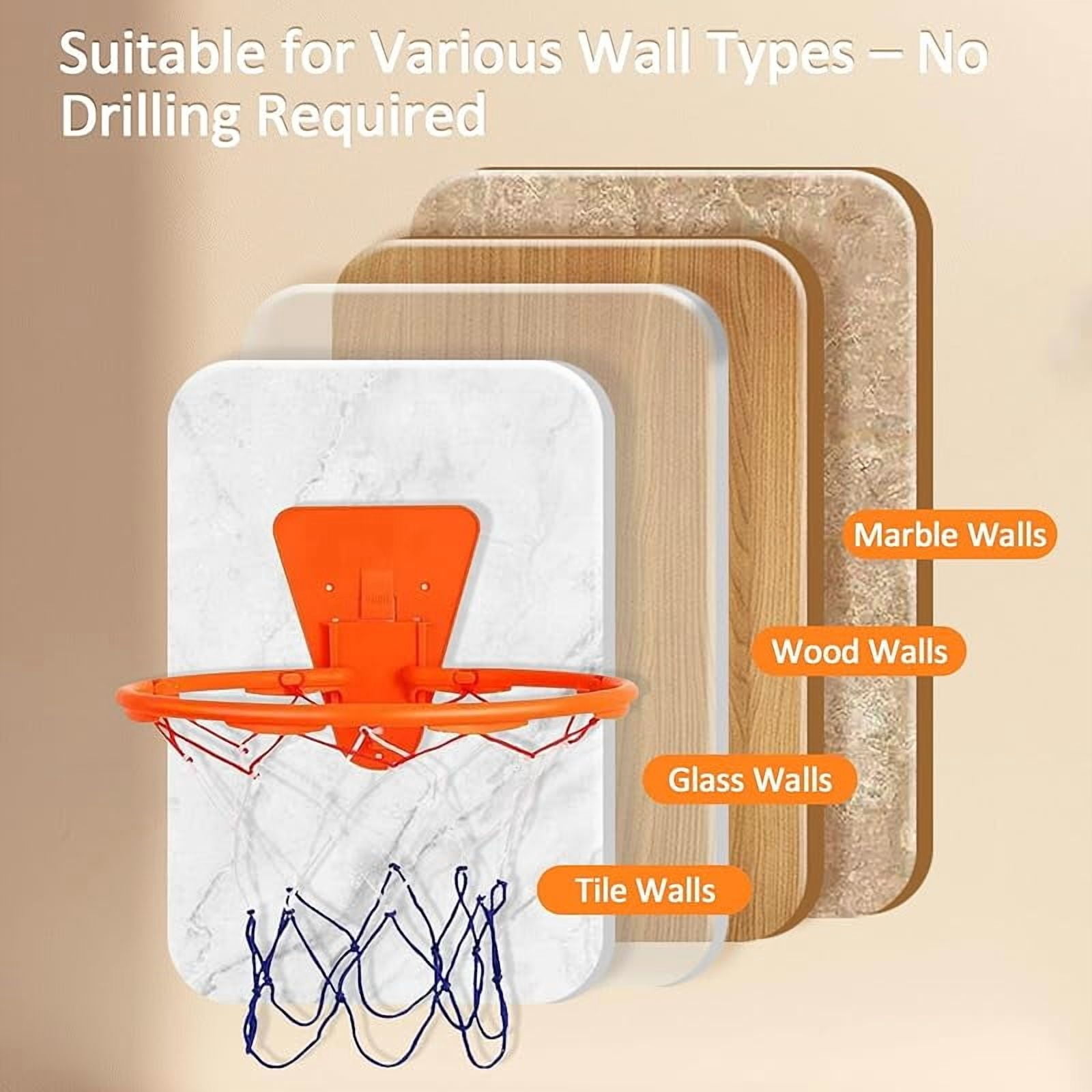 Silent Basketball and Hoop Set, Indoor Silent Basketball, 2025 Upgrade Quiet Foam Indoor Training Ball with Wall Mount Hoop, No Noise with Foldable Hoop, Ball Frame for Kids Teens Adult (No.5/11.8in)