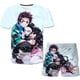 thumbnail image 1 of Conjuntos de ropa Demon Slayer para bebés y niñas, camisetas de manga corta de verano y pantalones cortos, 2 uds./trajes, nuevos trajes informales estampados 8T Gao Jinjia LED, 1 of 2