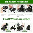 thumbnail image 5 of Moclever 21V Electric Weed Edger 16800RPM Cordless String Trimmer with 2Pcs 3000mAh Batteries 3.6-4.6ft Length 90° Rotatable Angle Saw Blade Steel Blade String Blade, 5 of 17