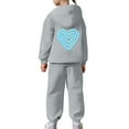 thumbnail image 5 of Girls Tracksuit Set 5T Casual Print Hoodie and Pants Fashionable Two Piece Outfit for Kids Comfortable Daily Wear Toddler Athleisure, 5 of 7