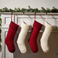 thumbnail image 2 of Christmas Stockings 18 Inches Large Knitted Xmas Stocking Fireplace Hanging Decoration for Holiday Home Party Decor, 2 of 7