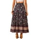 thumbnail image 3 of Faldas Boho para Mujeres INSPIRE CHIC con Estampado Floral, Faldas Maxi Casual de Cintura Elástica para Primavera Verano, Talla XL, Color Negro, 3 of 6