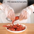 thumbnail image 3 of Pnellth 100Pce/Bag Disposable Gloves Transparent Anti-stain TPE Multi-functional Disposable Plastic Food Prep Gloves Kitchenware Supplies Clear, 3 of 8