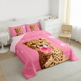 thumbnail image 3 of Homewish Safari Leopard 2pcs Bedding Comforter Set for Boys Girls,Jungle Wildlife Twin Comforter Sets,Woodland Animal Breathable Bedding Set,Microfiber Bedroom Decor,Reversible, 3 of 8