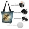 thumbnail image 4 of Sikiie Vintage Compass Shoulder Bag Casual Hobo Crossbody Tote Bag for Women and Men Large Purse Messenger Bag Travel Work, 4 of 6