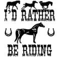 thumbnail image 2 of CafePress - I'd Rather Be Riding Horses -  Round Wood Ornament 4", 2 of 2