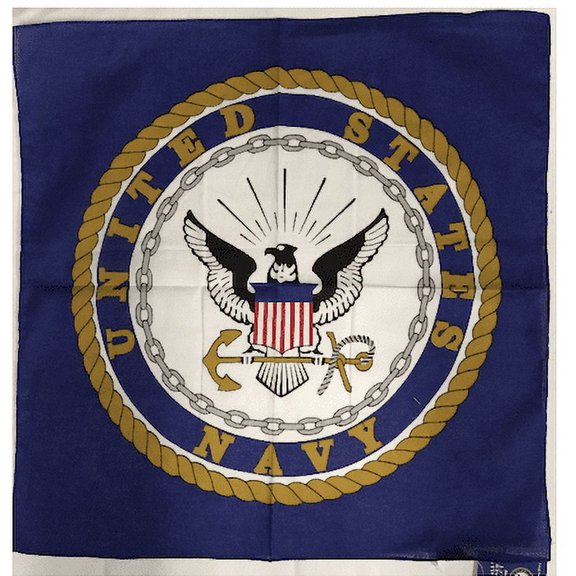 12 United States Navy Seals Emblem Bandana Patriotic Design Head Wrap 100% Cotton 22"X22"