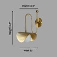 thumbnail image 3 of Handmade Brushed Brass Wall Sconce Light | Mid Century Cone Light, 3 of 4