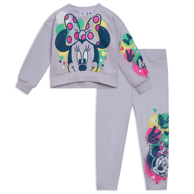 Conjunto de ropa: sudadera y leggings de forro polar de Minnie Mouse de Disney